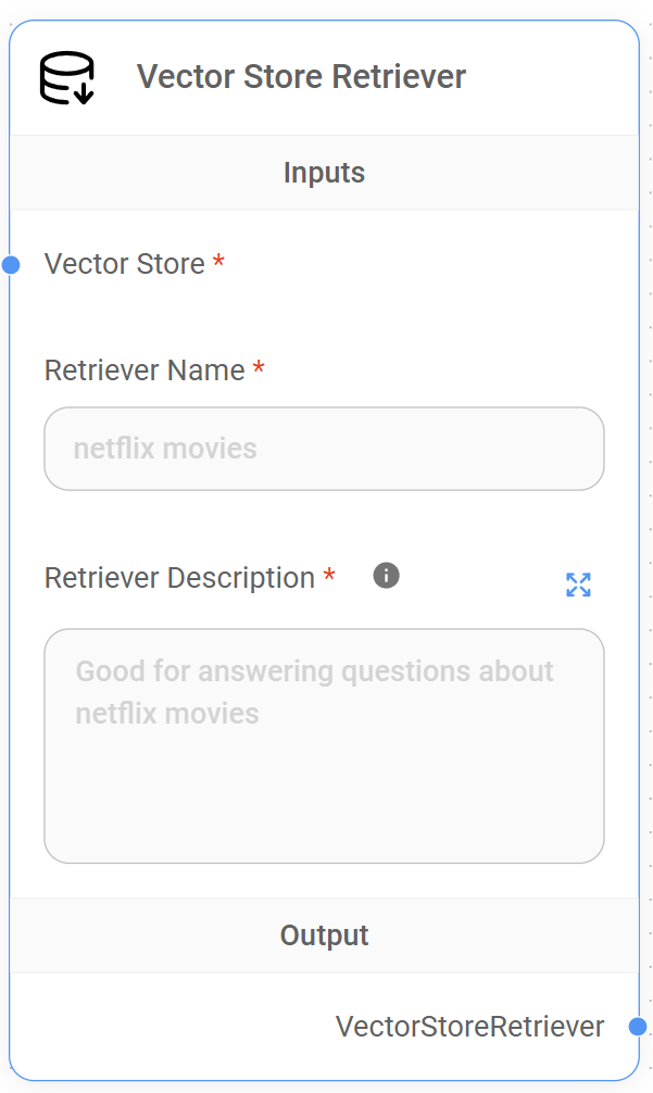 <p>Vector Store Retriever Node</p>